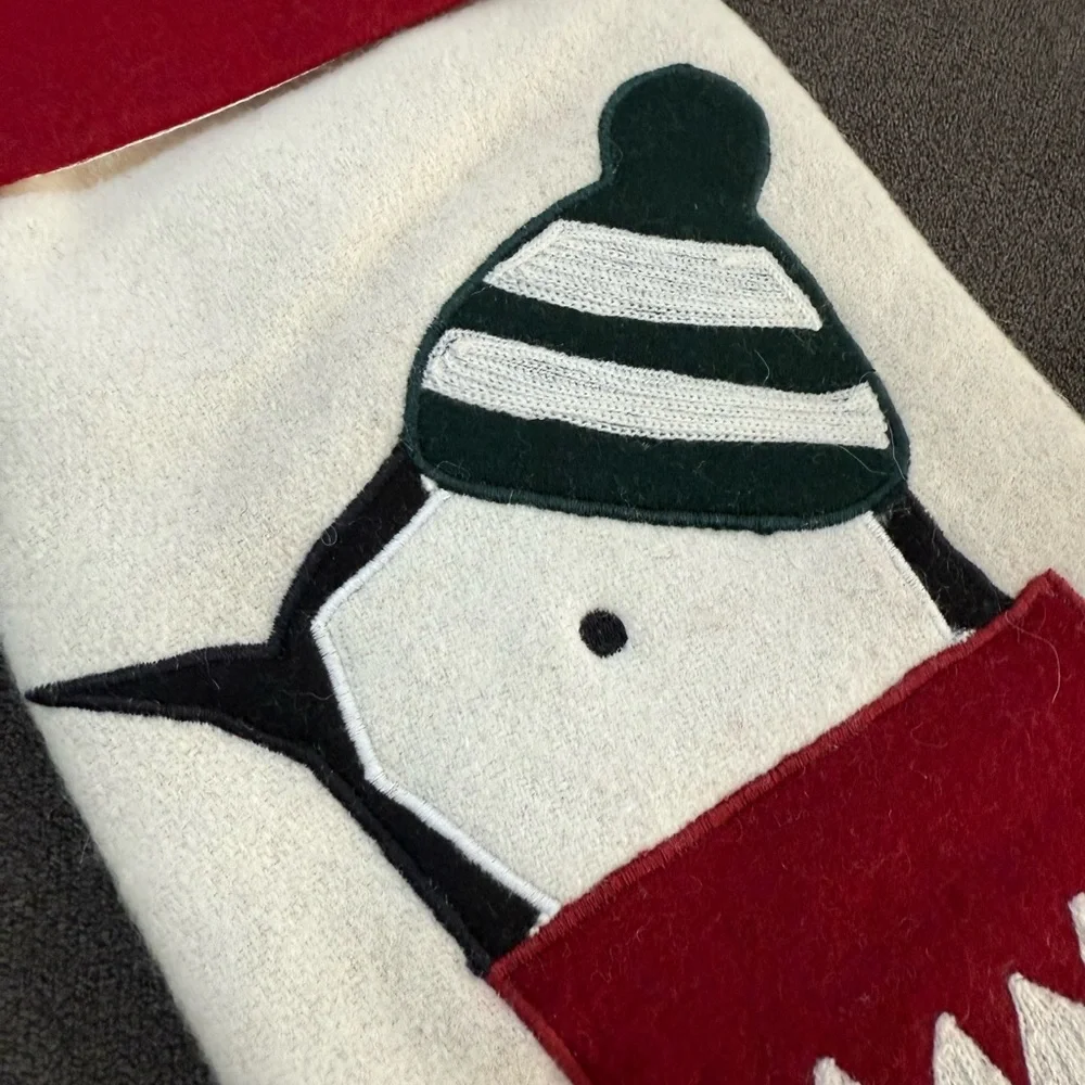Crate & Barrel Fair Isle Friends Penguin Christmas Stocking by Joan Anderson